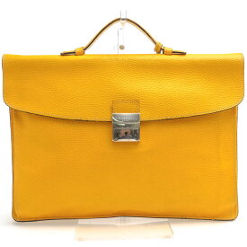 E. MARINELLA セカンドバッグ/クラッチバッグ マリネッラ グレイン調 エンボスレザー 折り畳み式ブリーフケース ソットブラッチョ シボ革 シュリンクレザー 定番 【中古】