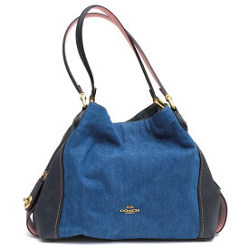 COACH ハンドバッグ コーチ 28916 Denim and Leather Edie デニム アンド レザー イーディー 2018年 日本限定モデル 肩掛け ワンショルダーバッグ デニム 【中古】