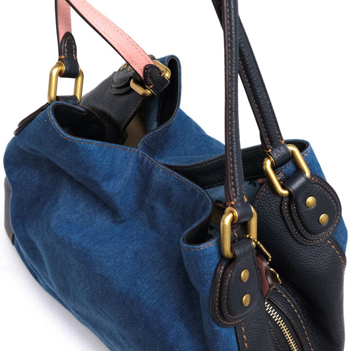 楽天市場】COACH ハンドバッグ コーチ 28916 Denim and Leather Edie 