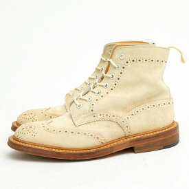 Tricker's レースアップブーツ トリッカーズ M2508 MALTON モールトン Brogue Boots ダブルソール カントリーブーツ ウイングチップ 定番 グッドイヤーウェルト製法 【中古】