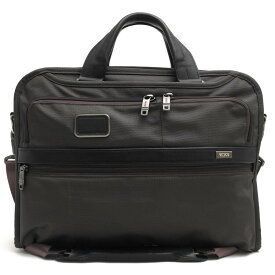 TUMI ビジネスバッグ トゥミ 26108IG2E ALPHA Ballistic Business Organizer Portfolio Brief アルファ2 オーガナイザー ポートフォリオ 阪急百貨店・高島屋限定モデル アイボリーグレイ FXTバリスティックナイロン ナパレザー 2WAY ショルダーバッグ 定番 【中古】