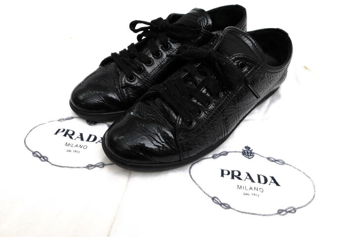 楽天市場】PRADA ローカットスニーカー プラダ 牛革 リネアロッサ 