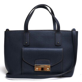 FURLA ハンドバッグ フルラ Julia S Tote ジュリア ペブルドレザー 牛革 2WAY ショルダーバッグ シボ革 シュリンクレザー 【中古】