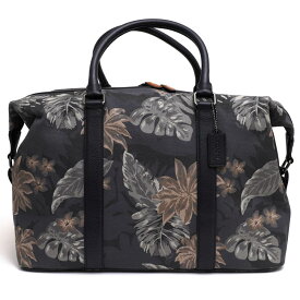 COACH ボストンバッグ コーチ F93578 Explorer Duffle in Printed Canvas エクスプローラー ダッフル ハワイアンパーム プリント キャンバス 一部牛革 【中古】