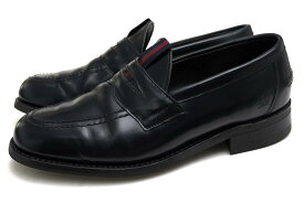 SANDERS コインローファー サンダース 9490A Penny Loafer ポリッシュドバインドカーフ 牛革 ペニーローファー スリッポン グッドイヤーウェルト製法 【中古】