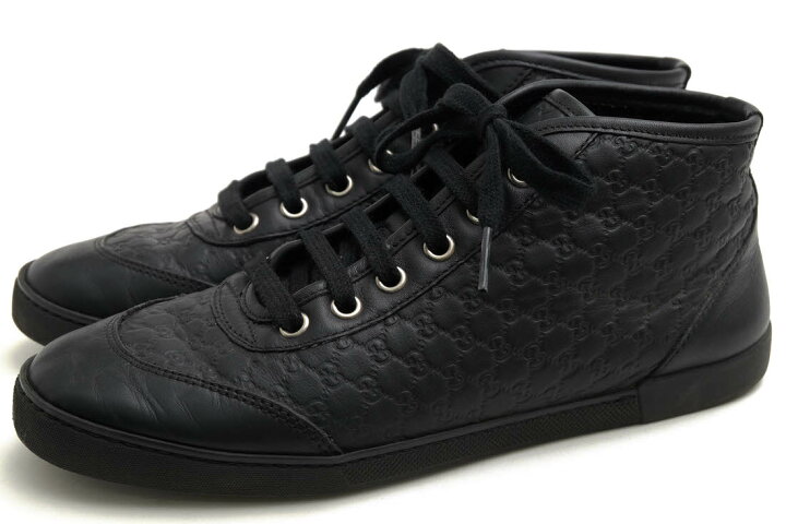楽天市場】GUCCI ハイカットスニーカー グッチ 391499 GGシマレザー 