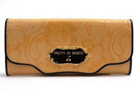 FRUTTI DI BOSCO 長財布 フルッティ ディ ボスコ 356-1092-01-1000 Sera merlette セーラ メルレット アートレザー キップ レース柄 小銭入れあり バイカラー 【中古】