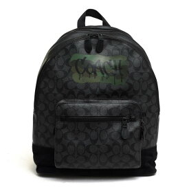 COACH リュック コーチ F31295 West Backpack In Signature Canvas With Graffiti ウエスト バックパック シグニチャーキャンバス グラフィティ シグニチャーコーテッドキャンバス 牛革 A4サイズ収納可能 デイパック 【中古】