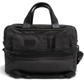 TUMI ビジネスバッグ トゥミ 26141AT2 Expandable Organizer Compute エクスパンダブル・オーガナイザー・コンピューター・ブリーフ 一部牛革 Anthracite アンスラサイト 2WAY ショルダーバッグ ノートPC収納可 【中古】