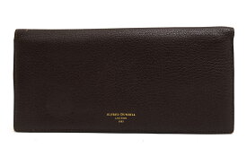 Dunhill 長財布 ダンヒル L2WN16B GOAT 10CC COAT WALLET 山羊革 ゴートスキン 小銭入れあり 二つ折り 【中古】