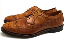 POLO RALPH LAUREN ビジネスシューズ ポロ ラルフローレン SANDERSON CALF LONG WINGTIP ALLEN EDMONDS アレンエドモンズ別注 牛革 カーフ ロングウイングチップ グッドイヤーウェルト製法 【中古】