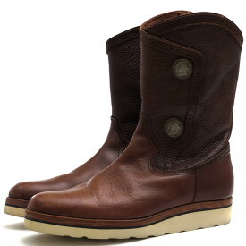 foot the coacher ペコスブーツ フットザコーチャー CONCHO PECOS 牛革 コンチョ シボ革 シュリンクレザー 【中古】