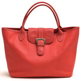 Longchamp トートバッグ ロンシャン ペブルドレザー 牛革 シボ革 シュリンクレザー 定番 【中古】