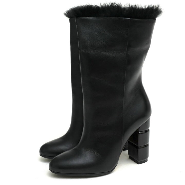 楽天市場】Salvatore Ferragamo ミドルブーツ フェラガモ Loris Fur 