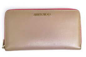 Jimmy Choo 長財布 ジミーチュウ PIPPA ピッパ カーフ 牛革 小銭入れあり ラウンドジップ ラウンドファスナー 【中古】