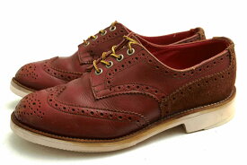 Tricker's ビジネスシューズ トリッカーズ M7292 Keswick ケスウィック The DUFFER of ST.GEORGE ザダファーオブセントジョージ別注 牛革 カーフ メダリオン ウイングチップ Vibramソール グッドイヤーウェルト製法 【中古】