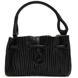 GIORGIO ARMANI ハンドバッグ アルマーニ YC415 Pleated Leather Bag ラムレザー 子羊革 プリーツ 【中古】