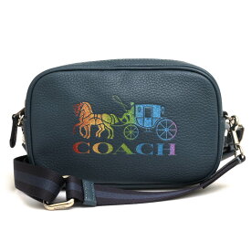 COACH ショルダーバッグ コーチ 78131 Jes Convertible Belt Bag With Rainbow Horse and Carriage レインボー ホース アンド キャリッジ ペブルドレザー 牛革 ウエストバッグ 2WAY ショルダーバッグ シボ革 シュリンクレザー 【中古】