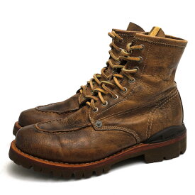 VISVIM レースアップブーツ ビズビム VANGUARD BOOTS FOLK ヴァンガード ブーツ ラマレザー Vibramソール ヴィンテージ加工 【中古】