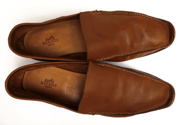 楽天市場】HERMES ヴァンプローファー エルメス 牛革 カーフ レザー  