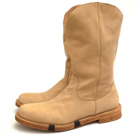 NUMBER (N)INE ペコスブーツ ナンバーナイン F13-NF005 NUBUCK PECOS BOOTS ヌバックレザー 牛革 レザーソール プレーントゥ 【中古】