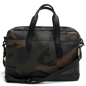 COACH ビジネスバッグ コーチ F25267 Hamilton Bag With Camo Print ハミルトン コーティングキャンバス カーフ 牛革 迷彩・カモフラージュ柄 2WAY ショルダーバッグ 【中古】