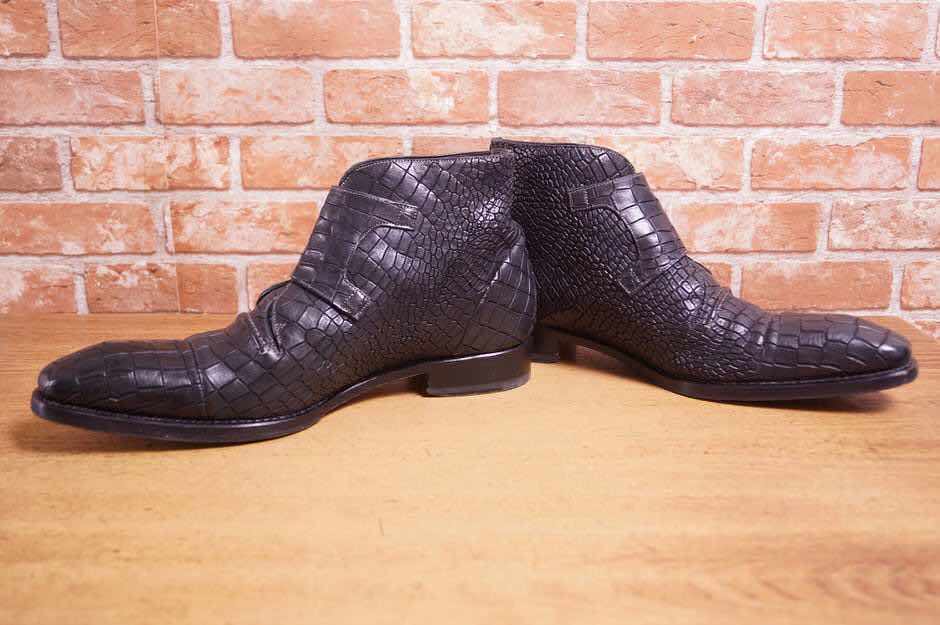 HARRIS ブーツ ハリス 652 100th Anniversary Special Edition Croc Boots クロコダイル  チャッカブーツ ダブルモンク 【中古】 | ブランディング