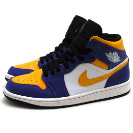 ナイキ/NIKE/DQ8426-517 Air Jordan 1 Mid Lakers エアジョーダン 1 ミッド レイカーズ ハイカットスニーカー 【中古】