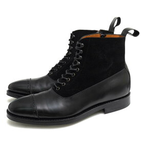 ジャランスリワヤ/JALAN SRIWIJAYA/98590 11120 2TONE BOOT BLACK SUEDE ＆ BLACK CALF レースアップブーツ 【中古】