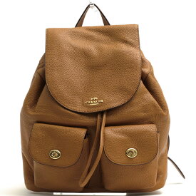 コーチ/COACH/F29008 Billie Pebbled Leather Backpack ビリー ペブルドレザー バックパック リュック 【中古】