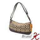 【 COACH / コーチ 】シグネチャー　ショルダーバッグF54332　ベージュ ブラウン　2WAY　キャンバス　バッグ 斜め掛け　レディース【中古品・美品】【送料無料】楽天 BRAND K 浜町店