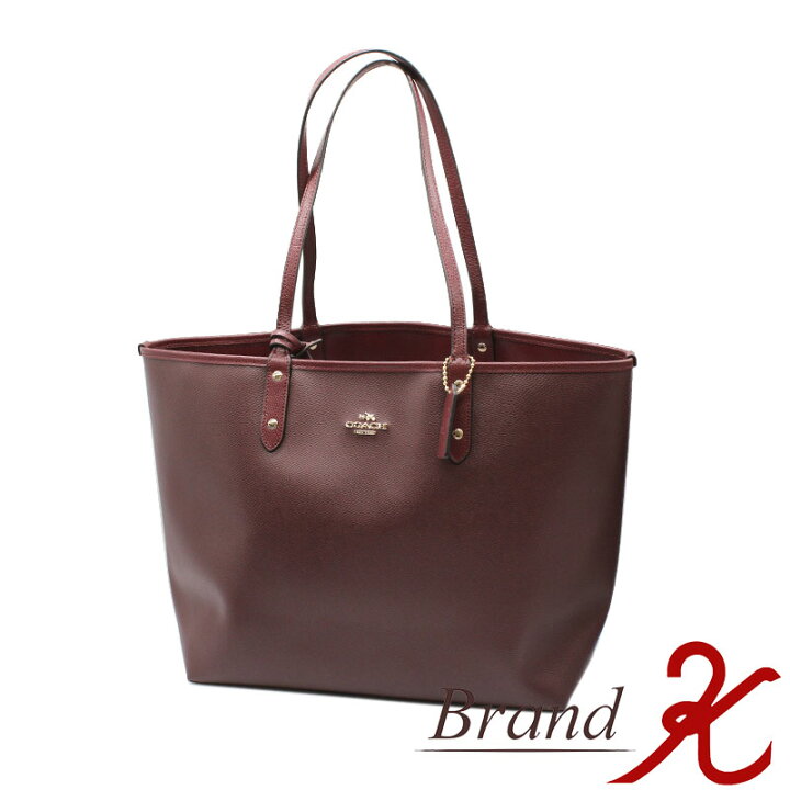 楽天市場】【 COACH / コーチ 】リバーシブル トートバッグボルドー 