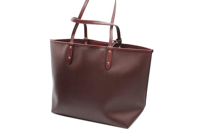 楽天市場】【 COACH / コーチ 】リバーシブル トートバッグボルドー 