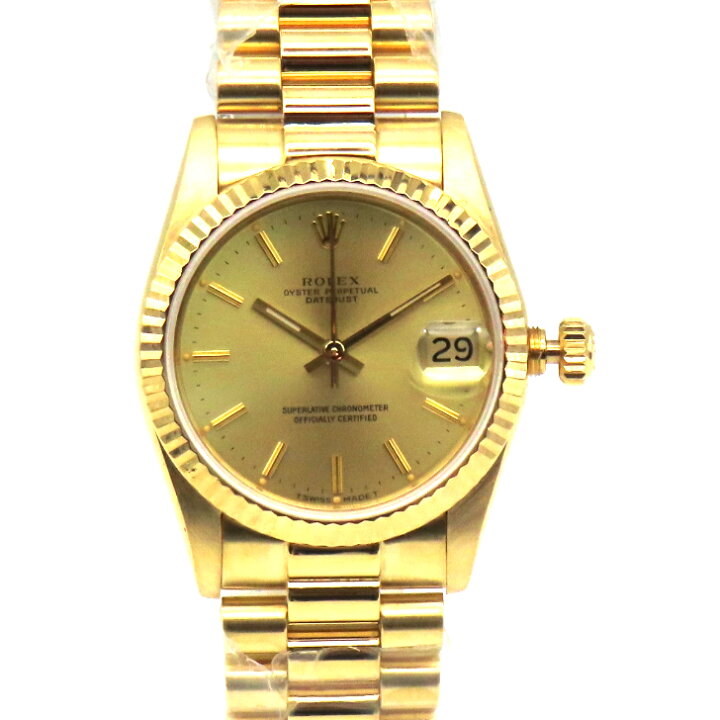 楽天市場】【本物保証】ROLEX ロレックス デイトジャスト ボーイズ 金  