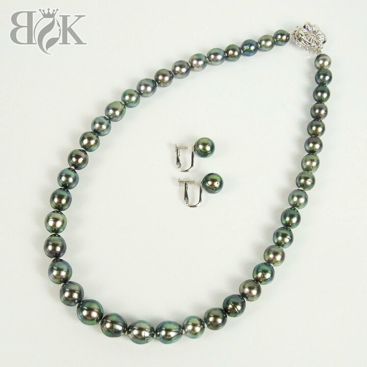 楽天市場】南洋ブラックパール K14WG金具 パール ネックレス 