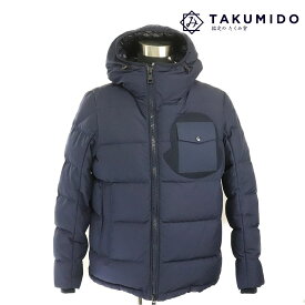 モンクレール ダウンジャケット AMBERT メンズ サイズ3 中古 ネイビー MONCLER 【中古】 | ブランド ファッション アウター 男性 革 紺色 冬 上着 服 ABランク