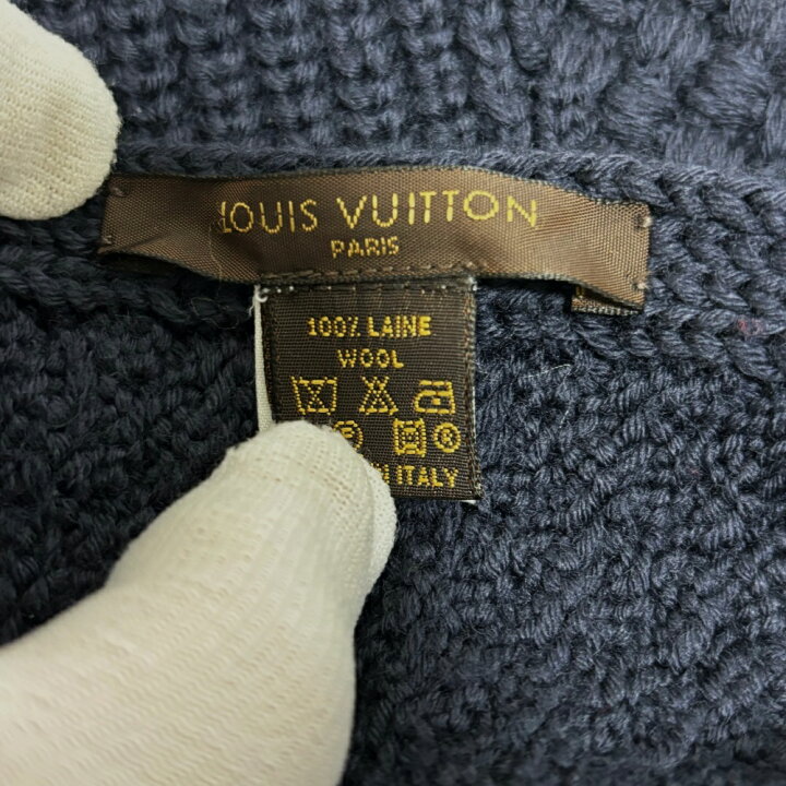 楽天市場】LOUIS VUITTON ルイヴィトン マフラー ダミエ 太編み 格子柄 