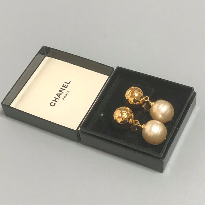 楽天市場】CHANEL シャネル 93P イヤリング フェイクパール 大粒  