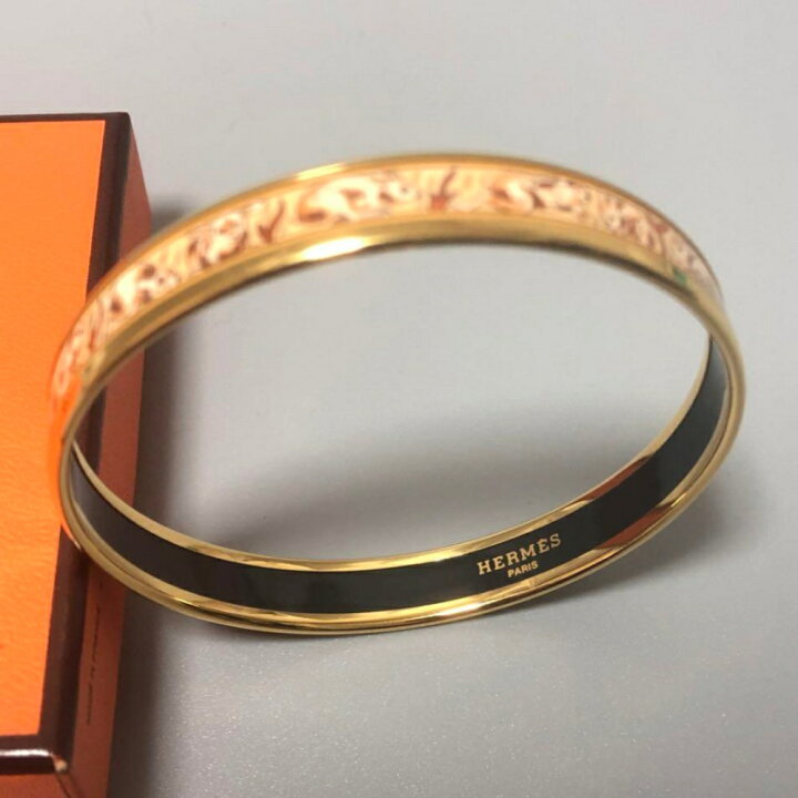 楽天市場】HERMES エルメス バングル エマイユPM 七宝焼き うさぎ柄 
