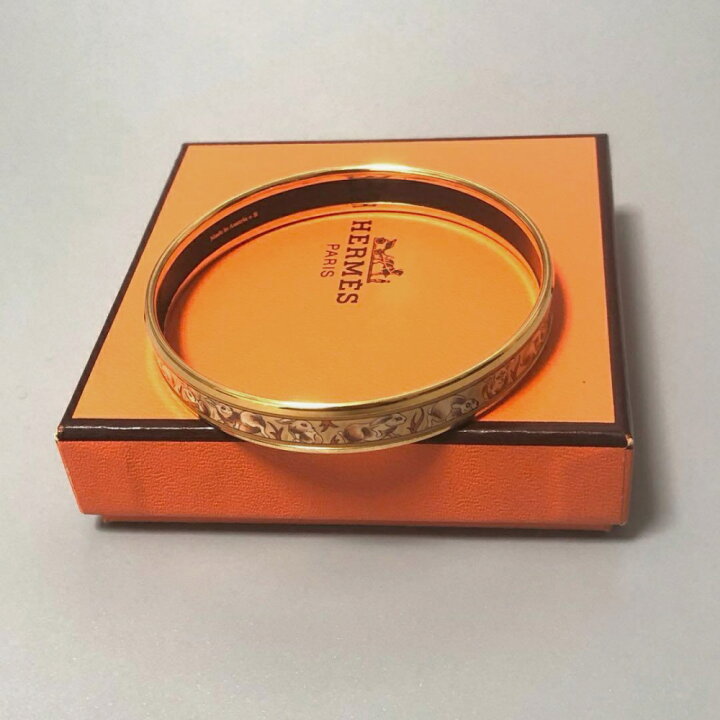 楽天市場】HERMES エルメス バングル エマイユPM 七宝焼き うさぎ柄 