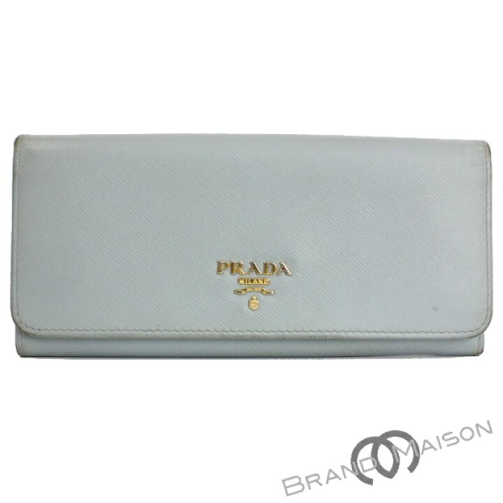 楽天市場】Bランク プラダ 二つ折り長財布 1M1132 ライトブルー PRADA  