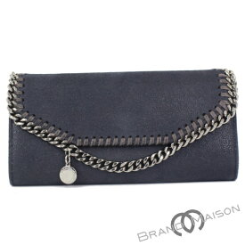 Aランク ステラマッカートニー 二つ折り長財布 ファラベラ 391835 ネイビー 財布 レディース Stella McCartney FALABELLA navy