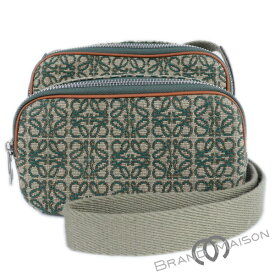 新品同様【ロエベ】ショルダーバッグ/アナグラム/グリーン/LOEWE/レディース【中古】