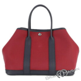 新品同様【エルメス】ガーデンパーティヴェルソTPM/トワルオフィシェ/ネゴンダ/ルビー/ローズ/レディース/HERMES/ハンドバッグ【中古】