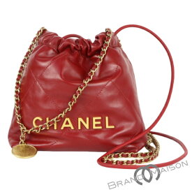 新品同様【シャネル】シャネル22/AS3980/シャイニーカーフ/レッド/チェーンショルダーバッグ/ポーチ/CHANEL/レディース【中古】