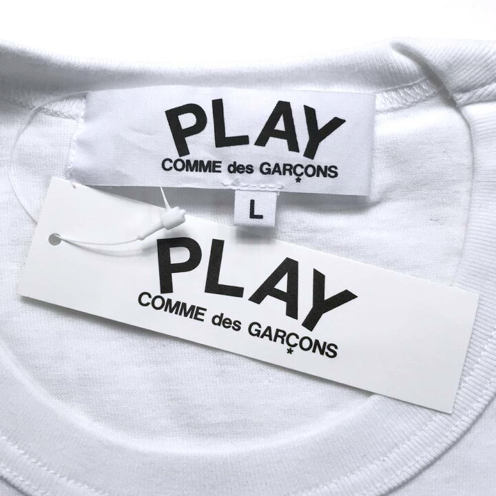 楽天市場】PLAY CdG Tシャツ ホワイト Lサイズ コムデギャルソン 