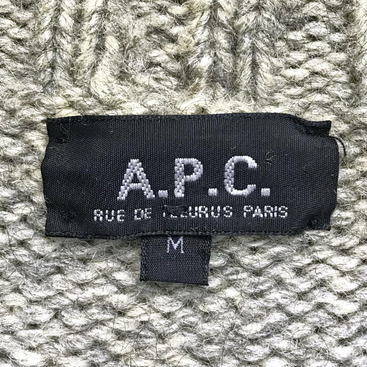 楽天市場】A.P.C セーター グレー Mサイズ タートルネック ニット アー 