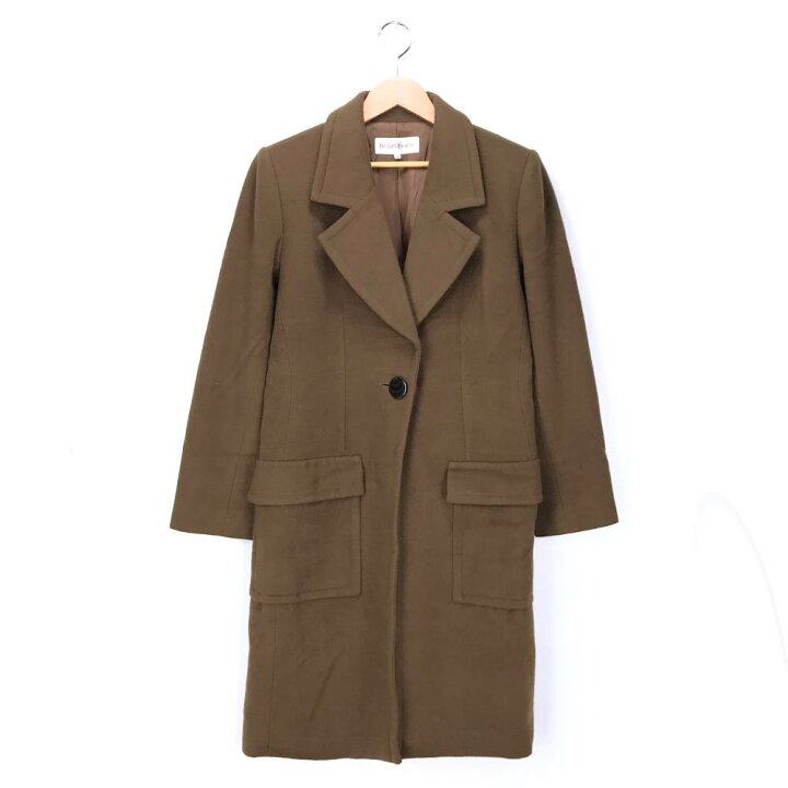 楽天市場】Yves Saint Laurent VINTAGE WOOL COAT ブラウン サイズ表記 