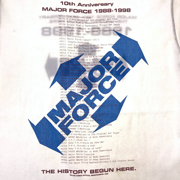 楽天市場】MAJOR FORCE 10th ANNIVERSARY Tシャツ 90s 90