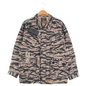 WTAPS Mil-spec タイガーカモ ミリタリージャケット Lサイズ マルチカラー 迷彩 ダブルタップス アウター 送料無料【中古】k-0508